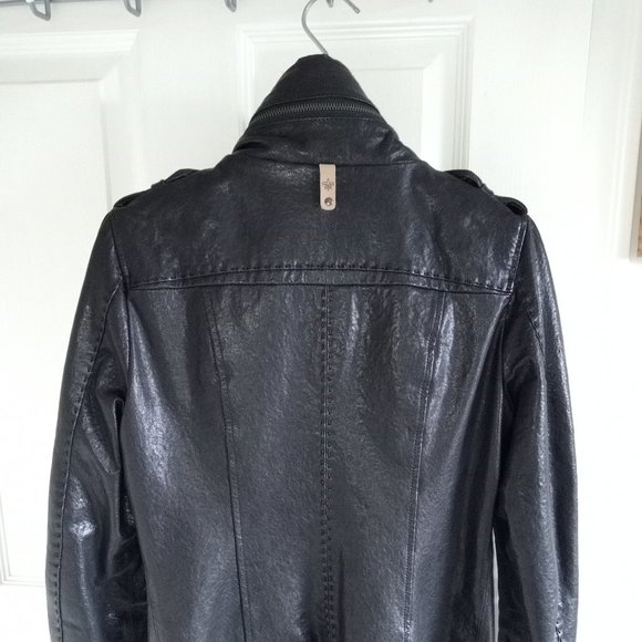 MACKAGE Nev Black Leather Jacket Coat - Picture 4 of 13